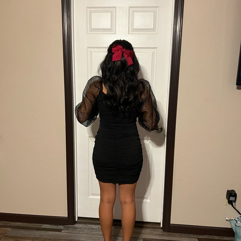 black cocktail dress